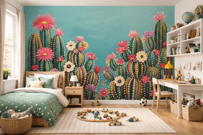 Cactus Blossom Mural