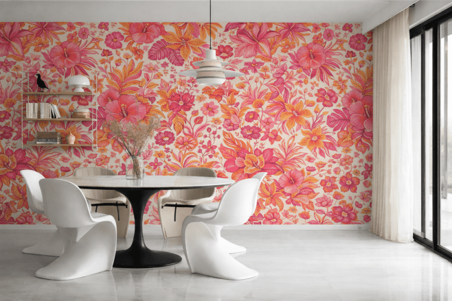 Tropical Petal Tapestry