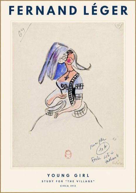 Fernand Léger Young Girl - Study for "the Village" No1 - Juliste