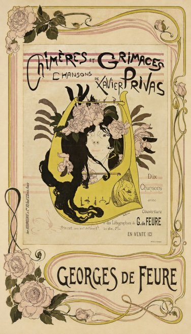 Georges de Feure Chimères Et Grimaces No2 - Juliste