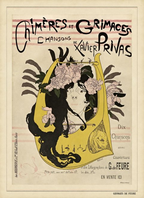 Georges de Feure Chimères Et Grimaces No5 - Juliste