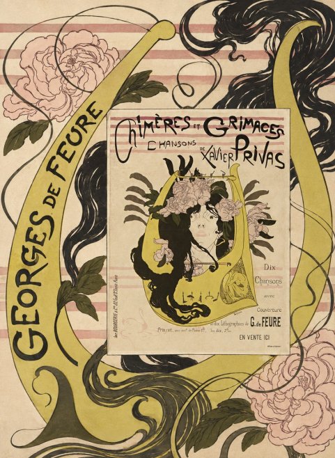 Georges de Feure Chimères Et Grimaces No6 - Juliste