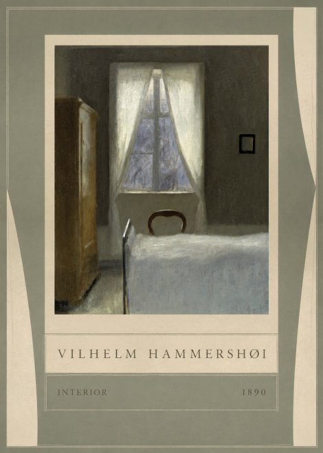 Vilhelm Hammershøi Interior I No6 - Juliste