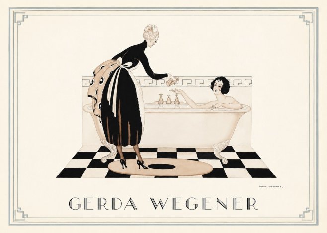 Gerda Wegener Woman in Bathtub No1 - Juliste