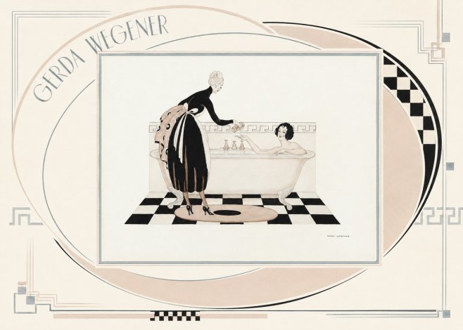Gerda Wegener Woman in Bathtub No3 - Juliste