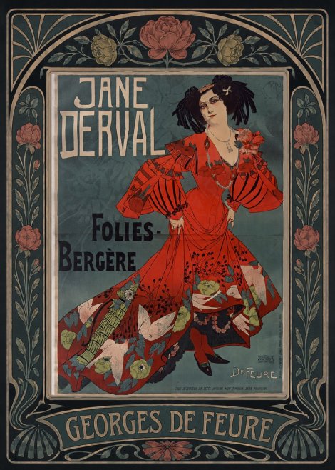 Georges de Feure Jane Derval - Folies-bergère I No5 - Juliste