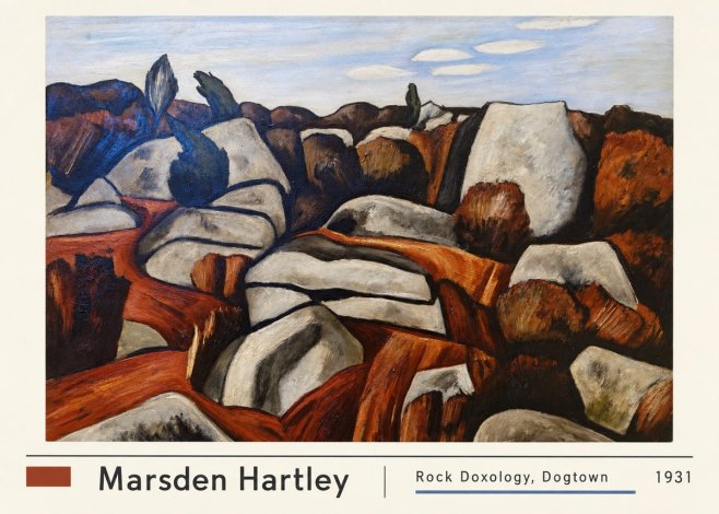 Marsden Hartley Rock Doxology, Dogtown No2 - Juliste