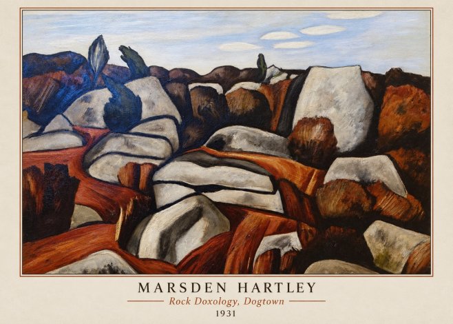 Marsden Hartley Rock Doxology, Dogtown No4 - Juliste