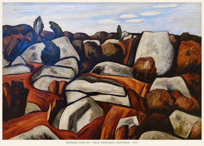 Marsden Hartley Rock Doxology, Dogtown No6 - Juliste