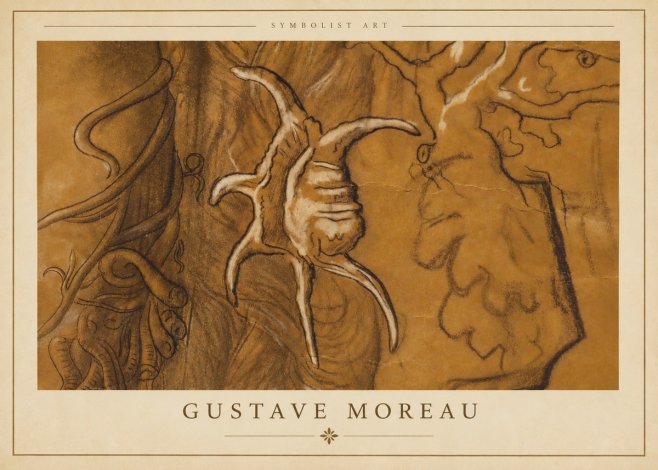Gustave Moreau Mystical Shell Study No3 - Juliste