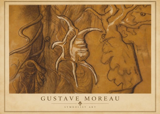 Gustave Moreau Mystical Shell Study No4 - Juliste