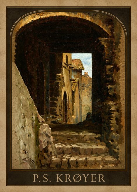 P.S. Krøyer Archway in an Italian Street No1 - Juliste