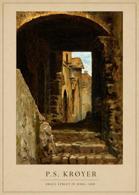 P.S. Krøyer Archway in an Italian Street No3 - Juliste