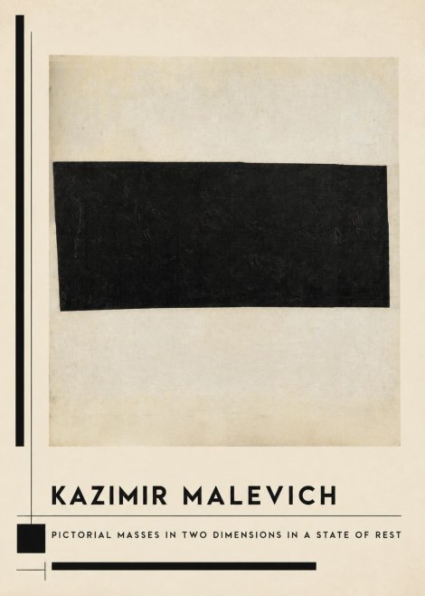 Kazimir Malevich Pictorial Masses in Two Dimensions in a State of Rest No1 - Juliste