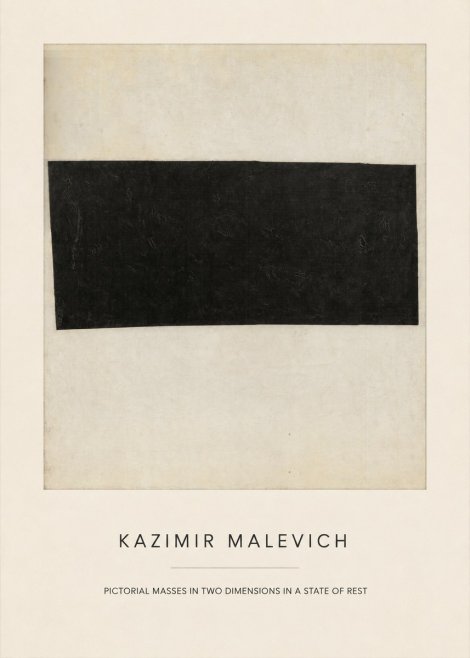 Kazimir Malevich Pictorial Masses in Two Dimensions in a State of Rest No4 - Juliste