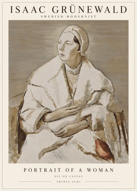 Isaac Grünewald Woman in a White Wrap No3 - Juliste