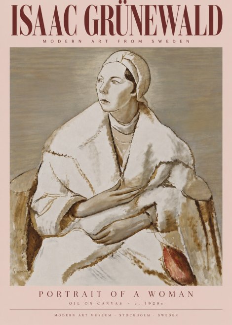 Isaac Grünewald Woman in a White Wrap No6 - Juliste