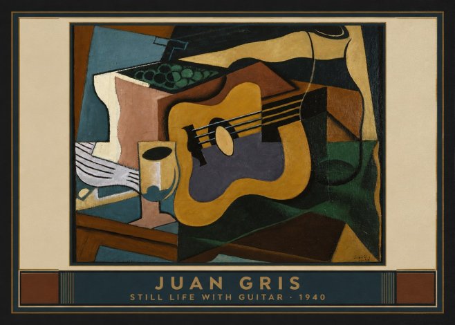 Juan Gris Still Life with Guitar No5 - Juliste