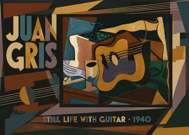 Juan Gris Still Life with Guitar No6 - Juliste