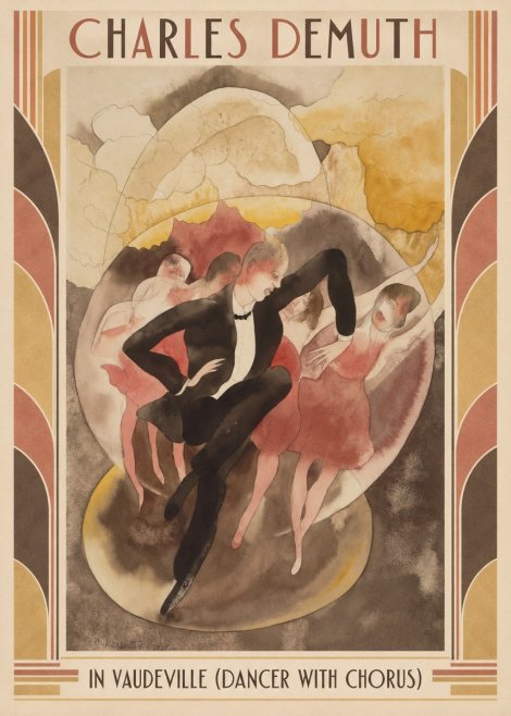 Charles Demuth In Vaudeville (Dancer with Chorus) No1 - Juliste