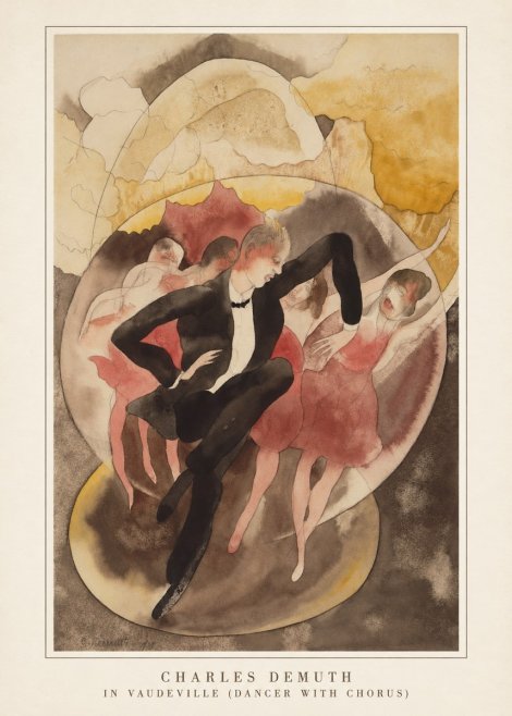 Charles Demuth In Vaudeville (Dancer with Chorus) No4 - Juliste