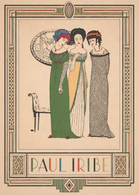 Paul Iribe Three Women in Fashion No3 - Juliste