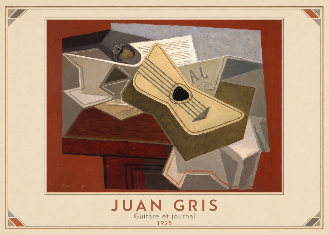 Juan Gris Guitare Et Journal No3 - Juliste