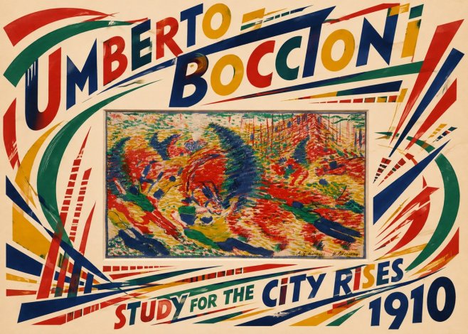 Umberto Boccioni Study for the City Rises No6 - Juliste