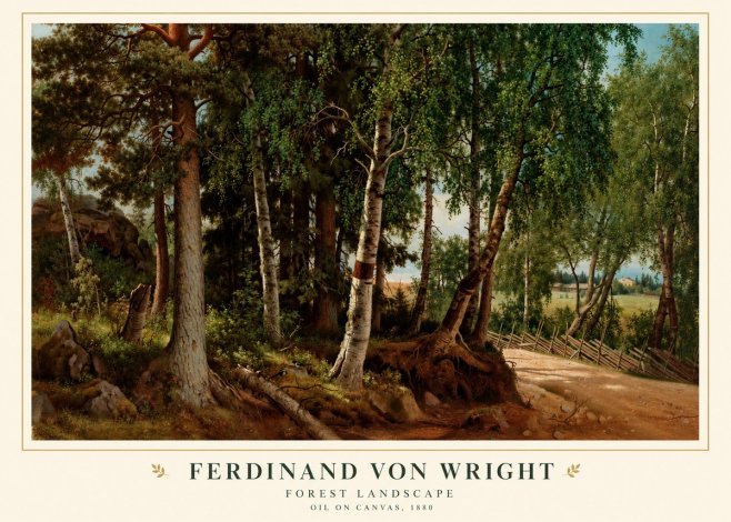 Ferdinand von Wright Forest Landscape No1 - Juliste