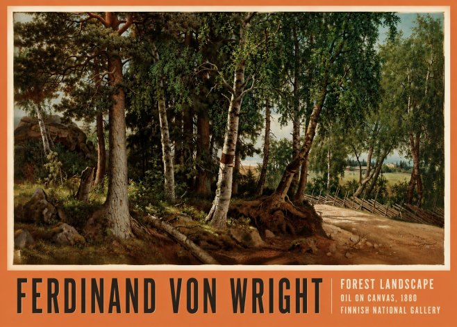Ferdinand von Wright Forest Landscape No3 - Juliste