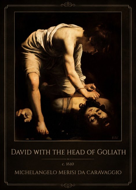 Michelangelo Merisi da Caravaggio David with the Head of Goliath I No1 - Juliste