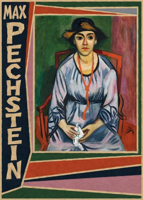 Max Pechstein Seated Woman with Hat No2 - Juliste