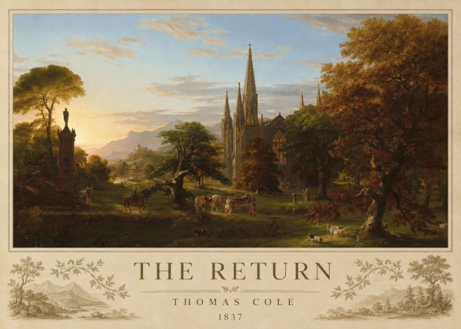 Thomas Cole The Return I No3 - Juliste
