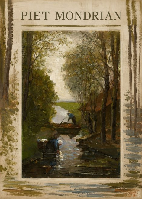 Piet Mondrian Washday on the Canal No2 - Juliste