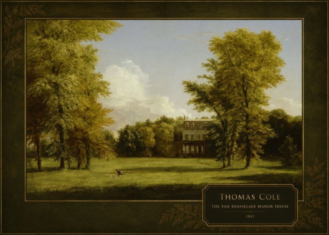 Thomas Cole The Van Rensselaer Manor House - 1841 No4 - Juliste