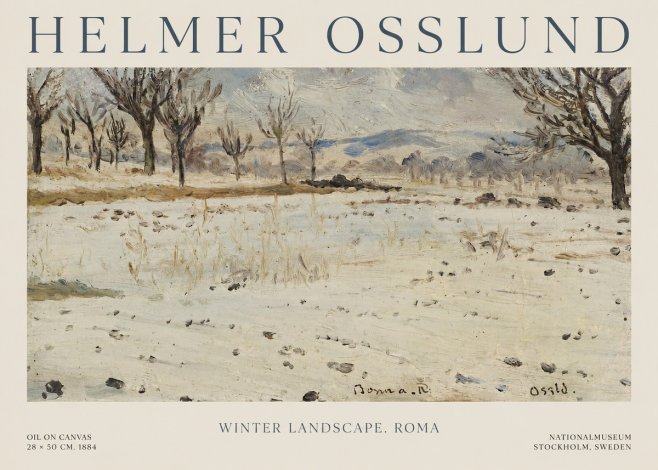 Helmer Osslund Winter Landscape. Roma No1 - Juliste