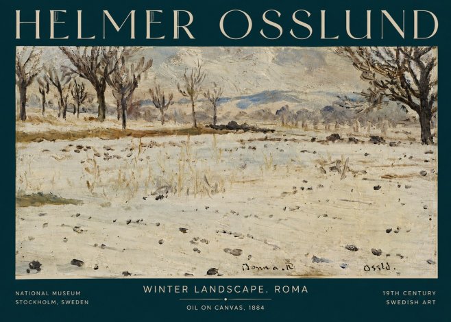 Helmer Osslund Winter Landscape. Roma No3 - Juliste