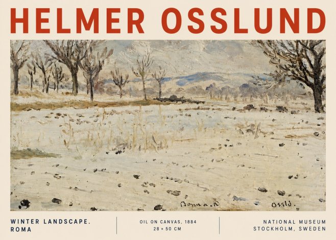 Helmer Osslund Winter Landscape. Roma No4 - Juliste