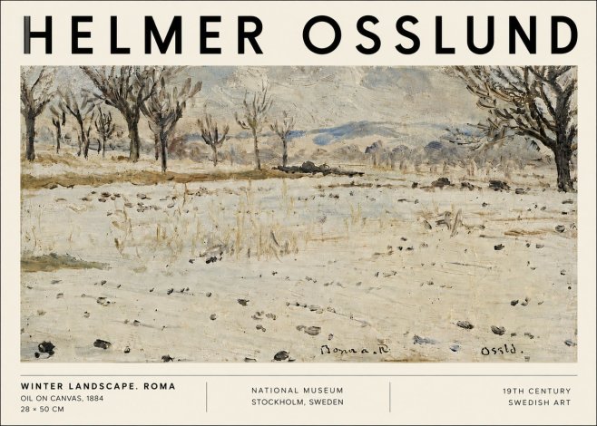 Helmer Osslund Winter Landscape. Roma No6 - Juliste