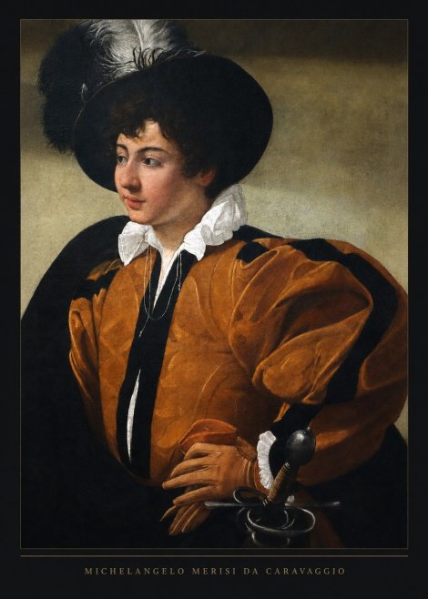 Michelangelo Merisi da Caravaggio Young Man with a Plumed Hat No6 - Juliste