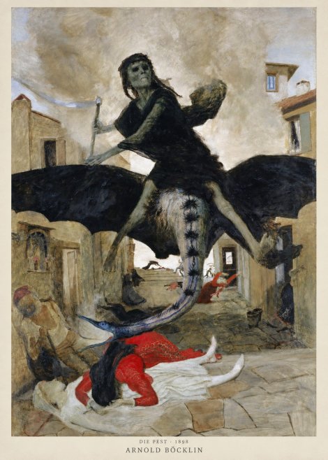 Arnold Böcklin Die Pest I No2 - Juliste