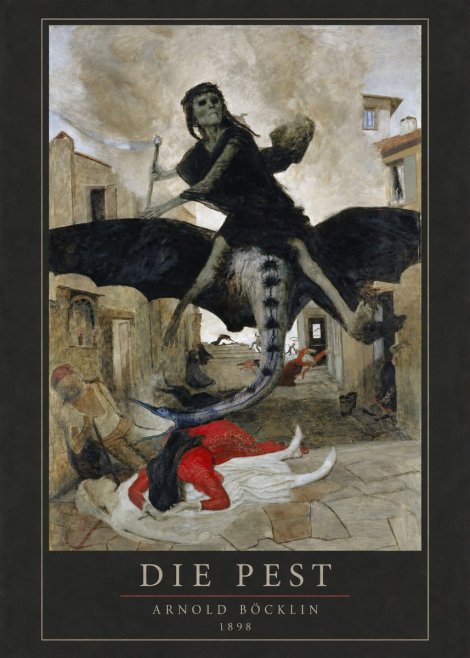 Arnold Böcklin Die Pest I No3 - Juliste