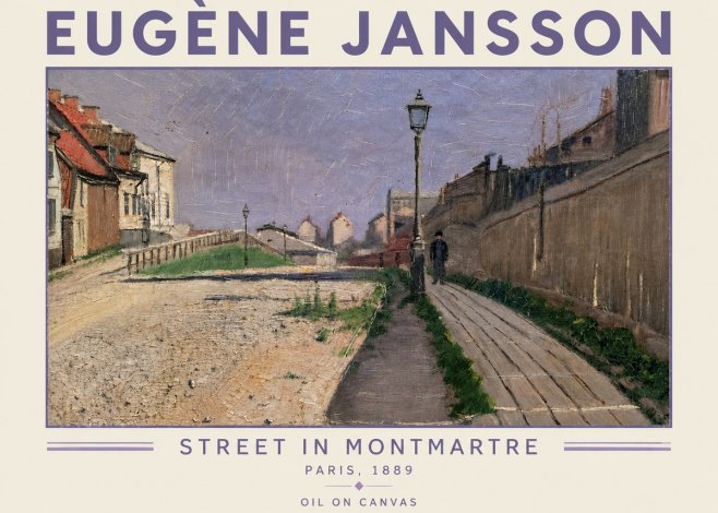 Eugène Jansson Street in Montmartre, 1889 No4 - Juliste