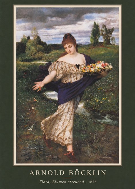 Arnold Böcklin Flora, Blumen Streuend I No3 - Juliste
