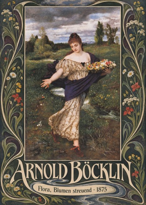 Arnold Böcklin Flora, Blumen Streuend I No5 - Juliste