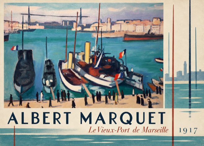 Albert Marquet Le Vieux-port De Marseille No3 - Juliste