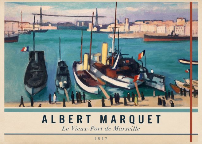 Albert Marquet Le Vieux-port De Marseille No5 - Juliste