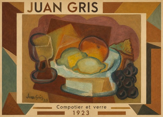 Juan Gris Compotier Et Verre No1 - Juliste