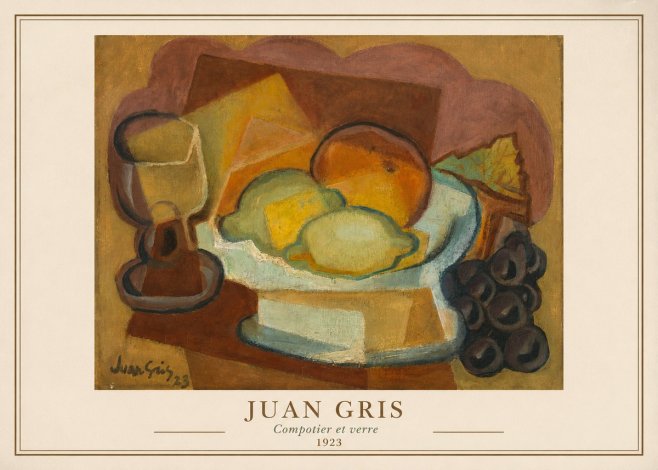 Juan Gris Compotier Et Verre No3 - Juliste