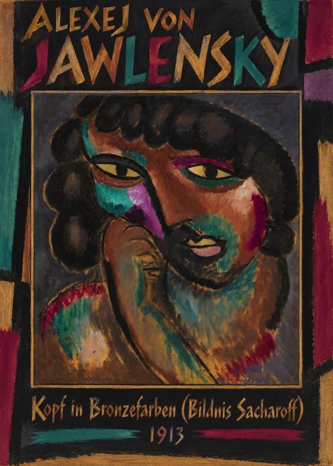Alexej von Jawlensky Kopf in Bronzefarben (Bildnis Sacharoff) No1 - Juliste